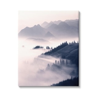 Stupell Foggy Mountain Nature Canvas Wall Art Design by Sisi and Seb ...