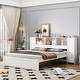 preview thumbnail 17 of 28, Full Platform Bed with Storage Headboard, Lockers & Pine Wood Frame, Grey