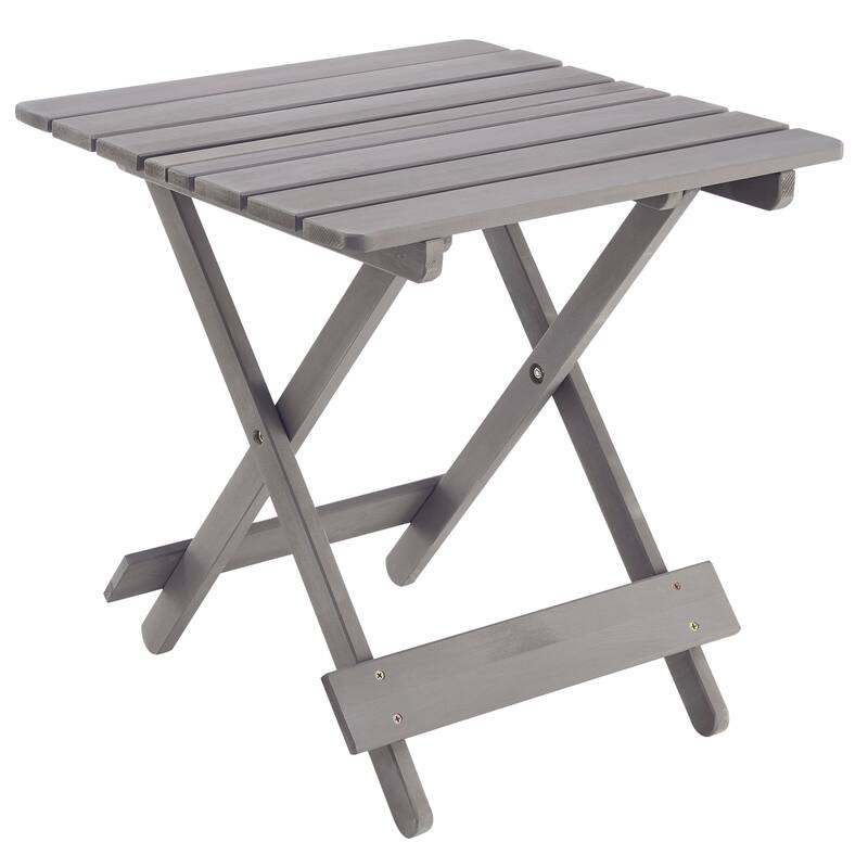 Folding Square Table Patio Outdoor Solid Wood Table