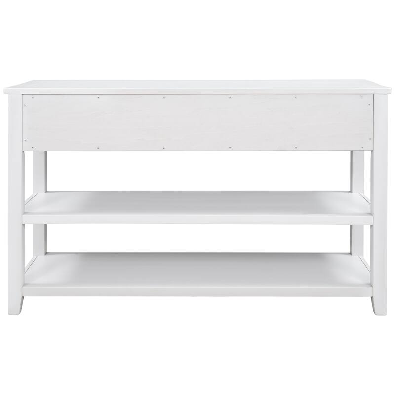 Console Table with Two Open Shelves
