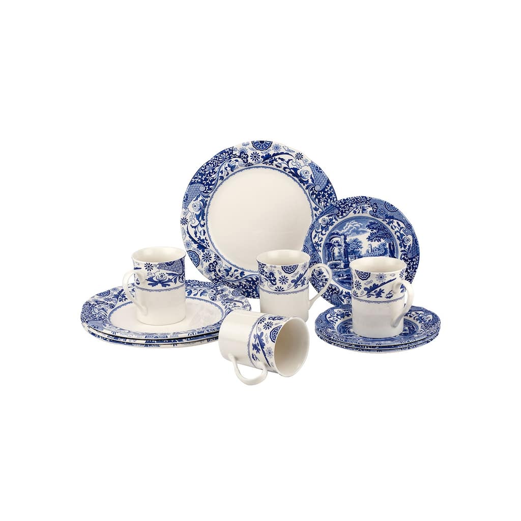 Spode Blue Italian Brocato 12 Piece Set