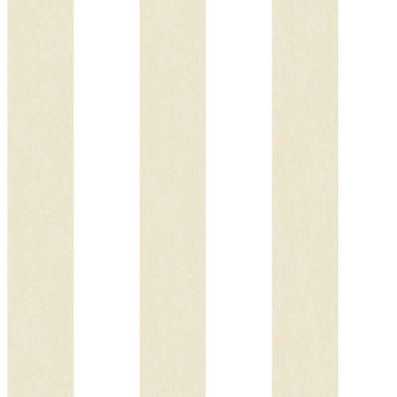 Galerie Wallcoverings Smart Stripes 2 Surface Stripe Vinyl on Non-Woven Matte Wallpaper Roll - 33 feet x 21 inches - Beige/White