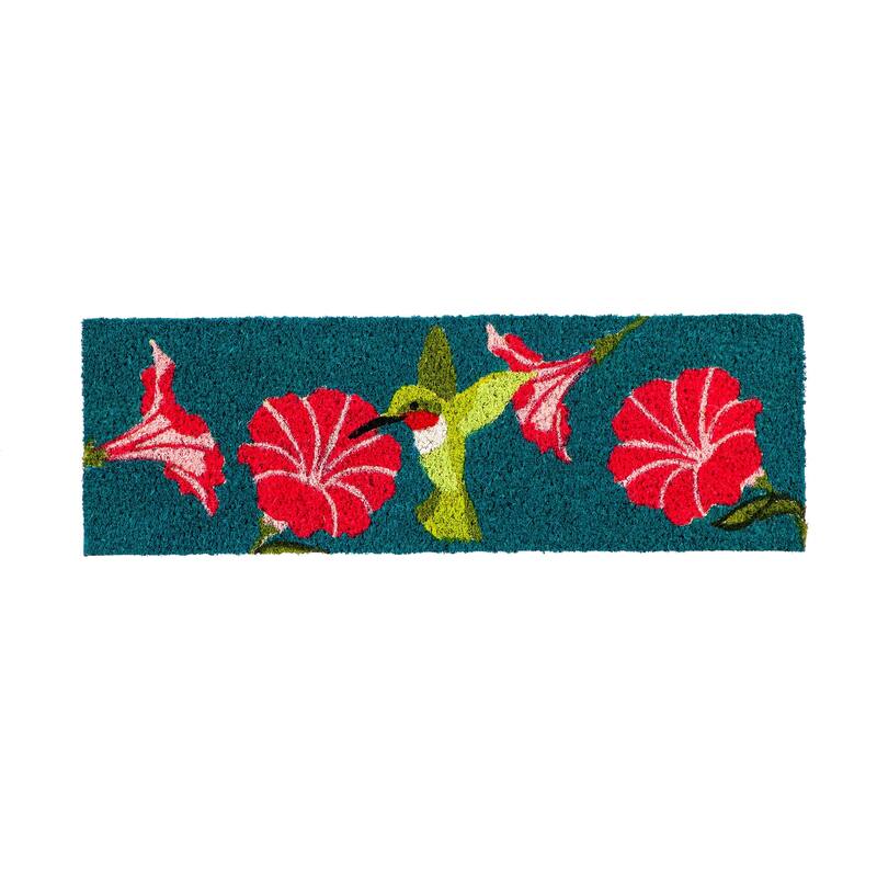 28 in. x 9 in. Hummingbird and Petunias Kensington Switch Mat