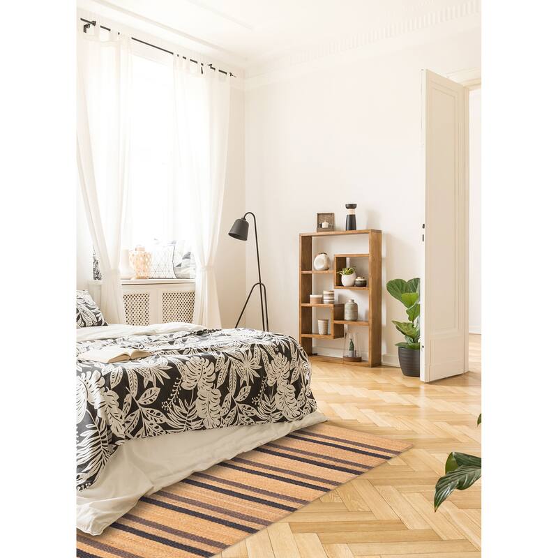 ECARPETGALLERY Flat-Weave Palas Denizli Tan Jute Rug - 5'5 x 7'9