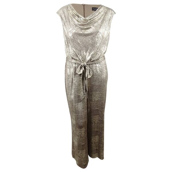 Shop Connected Women S Plus Size Plus Size Metallic Cowl Neck