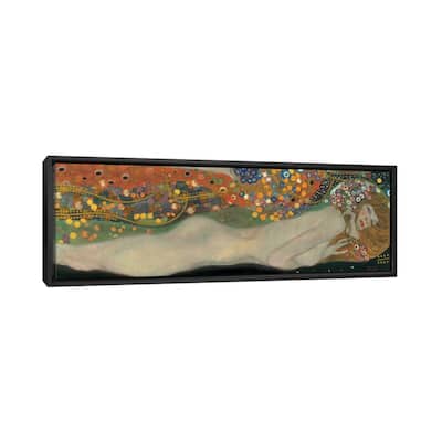 iCanvas "Sea Serpents, Detail IV" by Gustav Klimt Framed Canvas Print