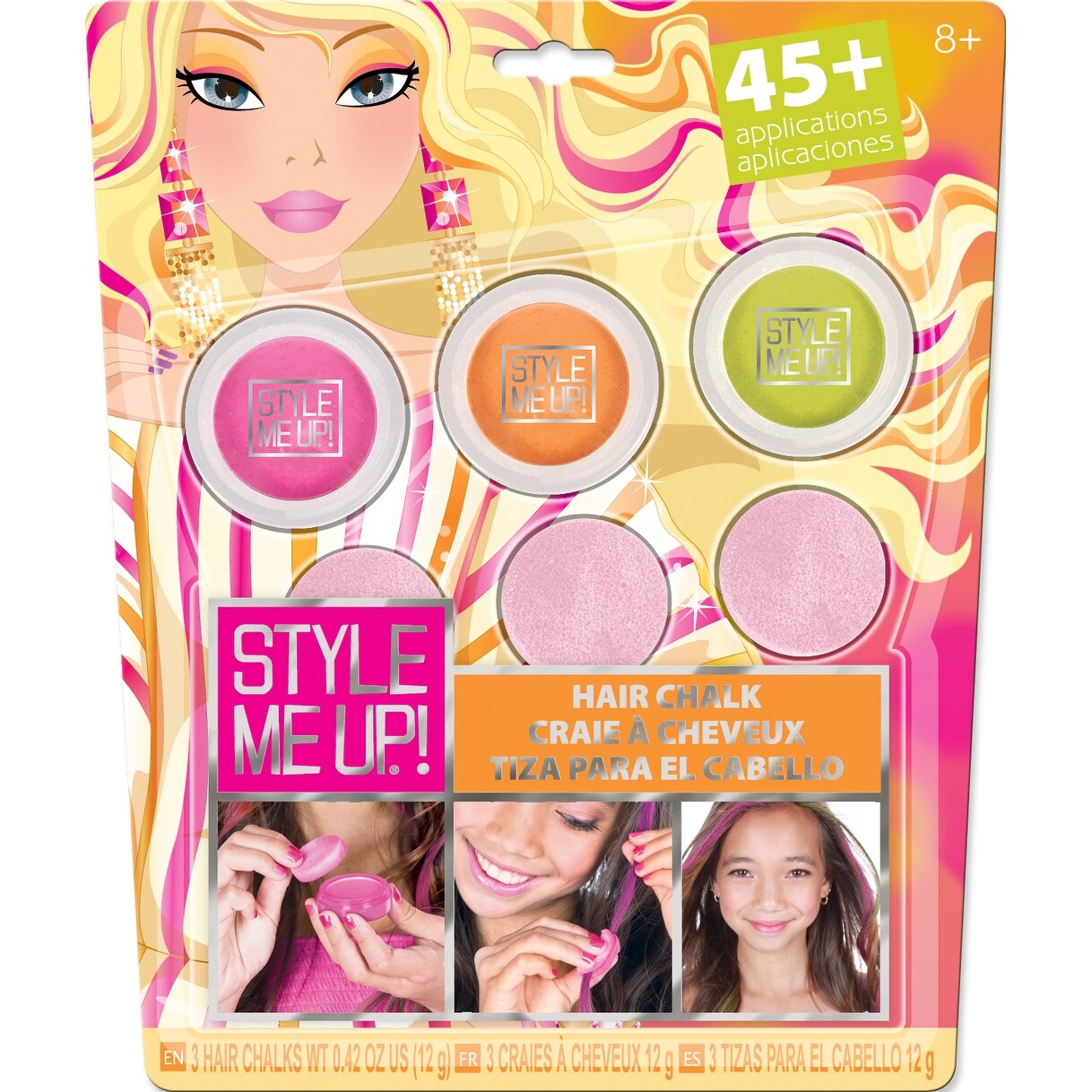 Shop Style Me Up Hair Chalk 3 Pack Pink Combo 3 0 In X 12 0 In