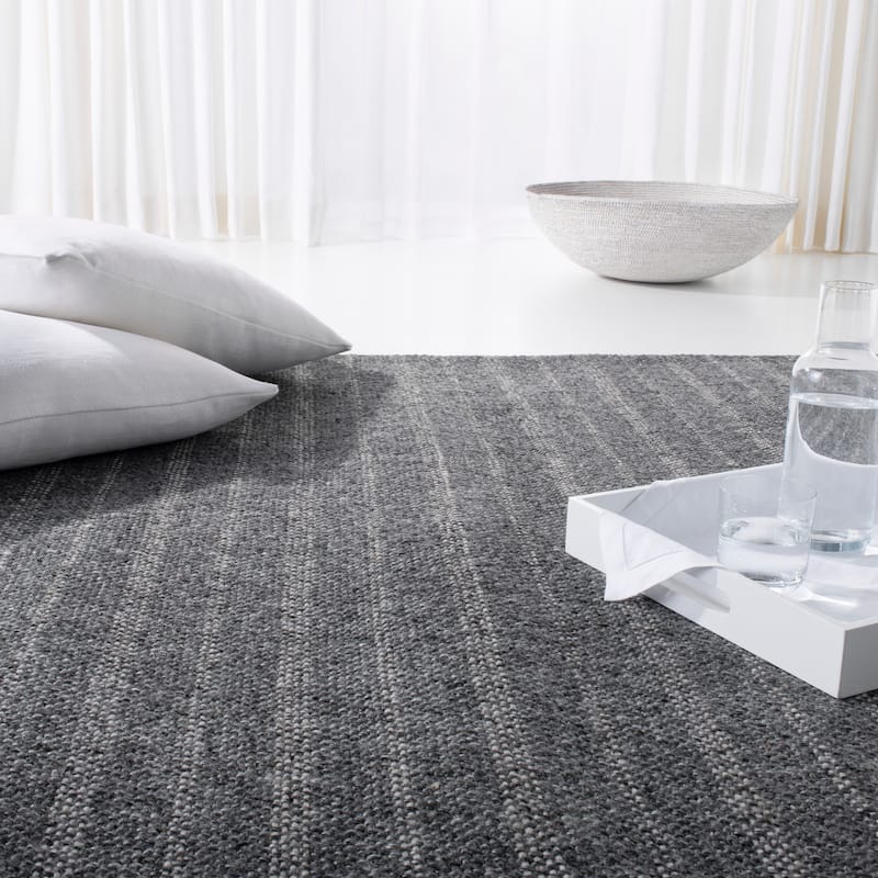 Lauren Ralph Lauren Handmade Miles Striped Wool Rug - 3' x 5' - Charcoal