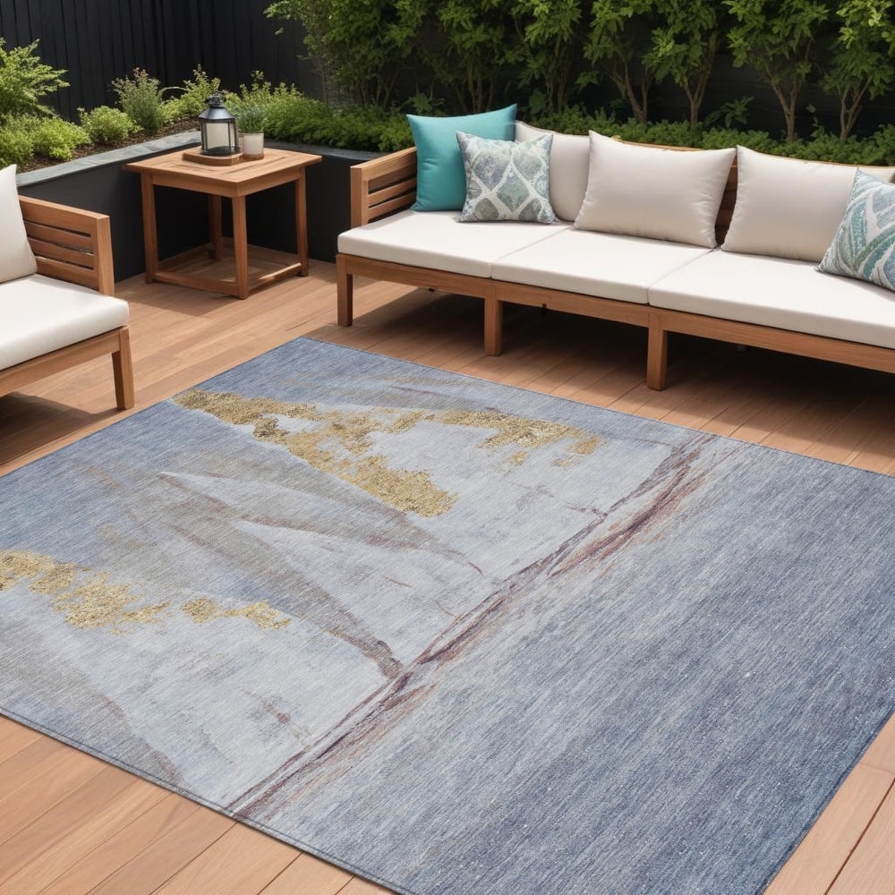 HomeRoots Nautical Transitional Rectangle Outdoor Rug