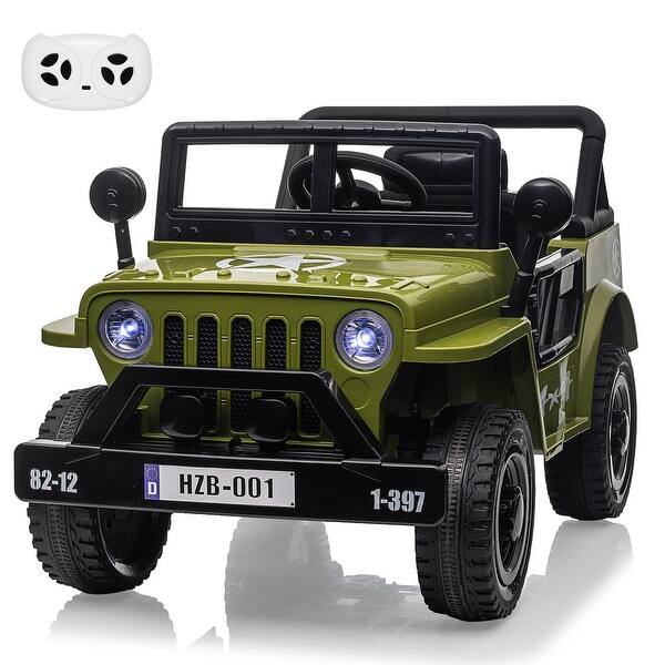 slide 2 of 7, 12V Electric Ride on Car with Remote Control Green - Assembly Required - 5-7 Years