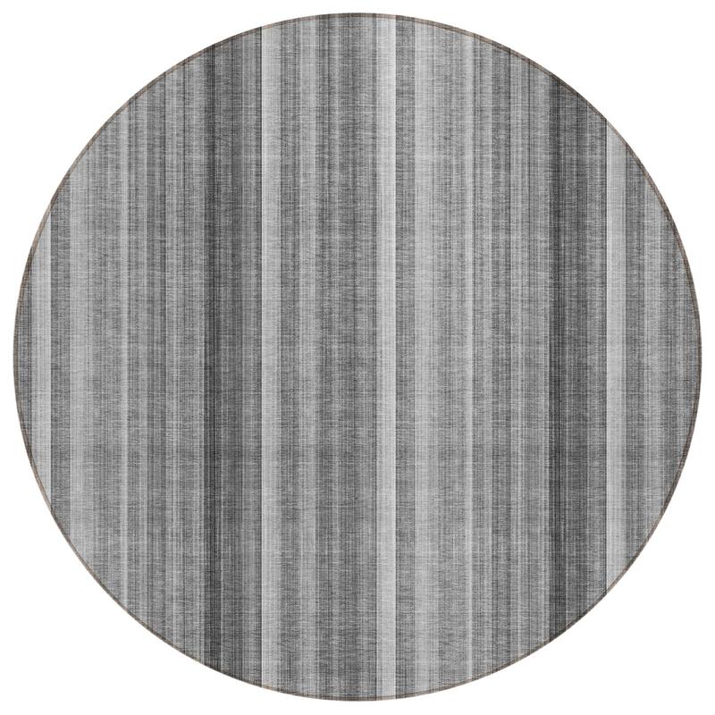Machine Washable Indoor/ Outdoor Striped Chantille Rug