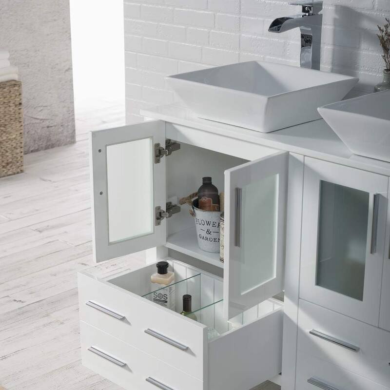 Blossom Sydney 48" Double Bathroom Vanity with Ceramic Sink & Mirrors