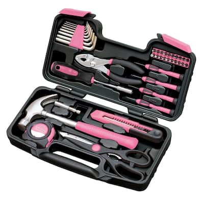 Apollo Precision Tools 39-Piece Tool Set, Pink