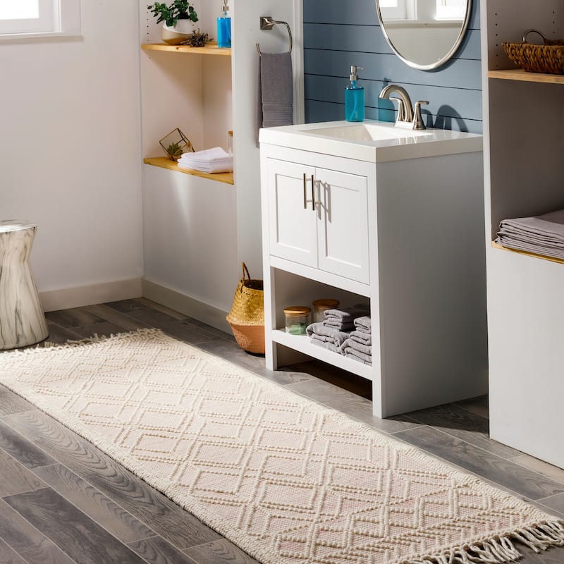 Livabliss Gertrude Handmade Cottage Geometric Wool Area Rug