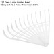 preview thumbnail 3 of 3, 10.6x14.6" Leaf Rake Replacement, 2Pcs Plastic Lawn Folding Grass Tool, White