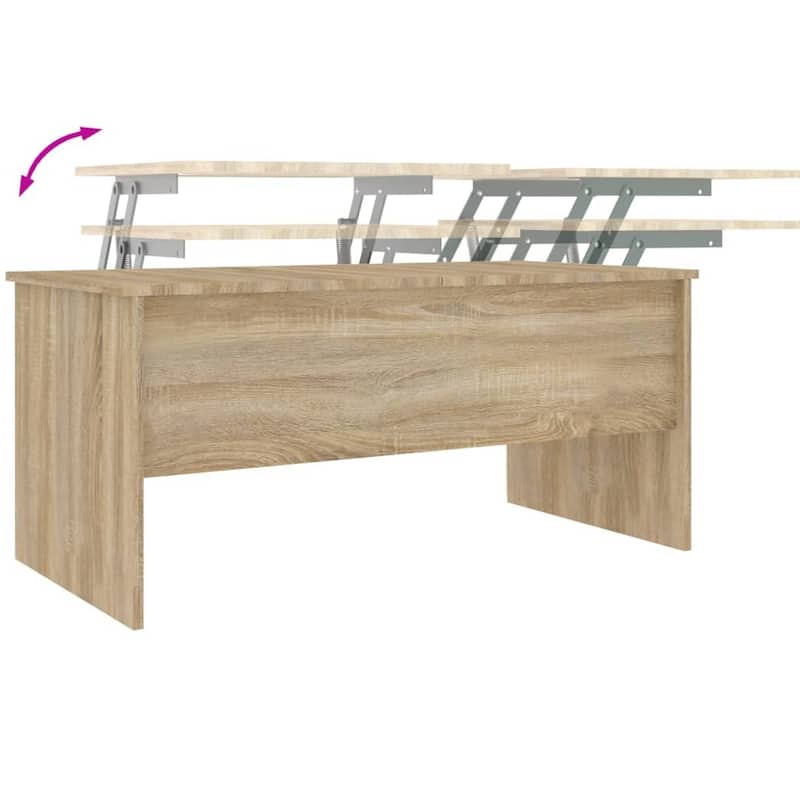 vidaXL Coffee Table Lift Top End Table Accent Side Sofa Table Engineered Wood - 40.2" x 19.9" x 18.3"