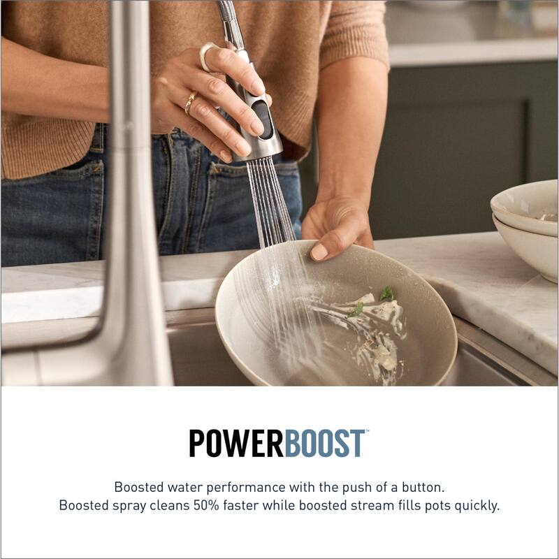 Moen S73104EW Weymouth 1.5 GPM Single Hole Pre-Rinse Pull Down Kitchen