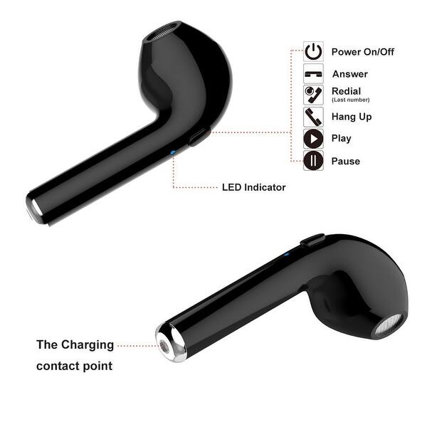 Shop Indigi Wireless Headphone Earpods Black Universally