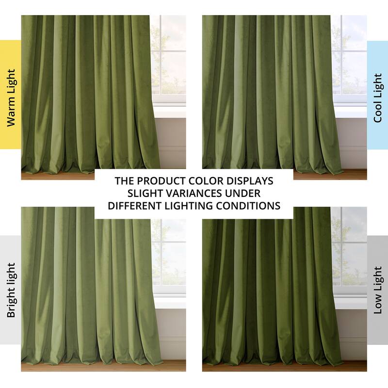 Exclusive Fabrics Signature Grommet Velvet Blackout Curtain (1 Panel)