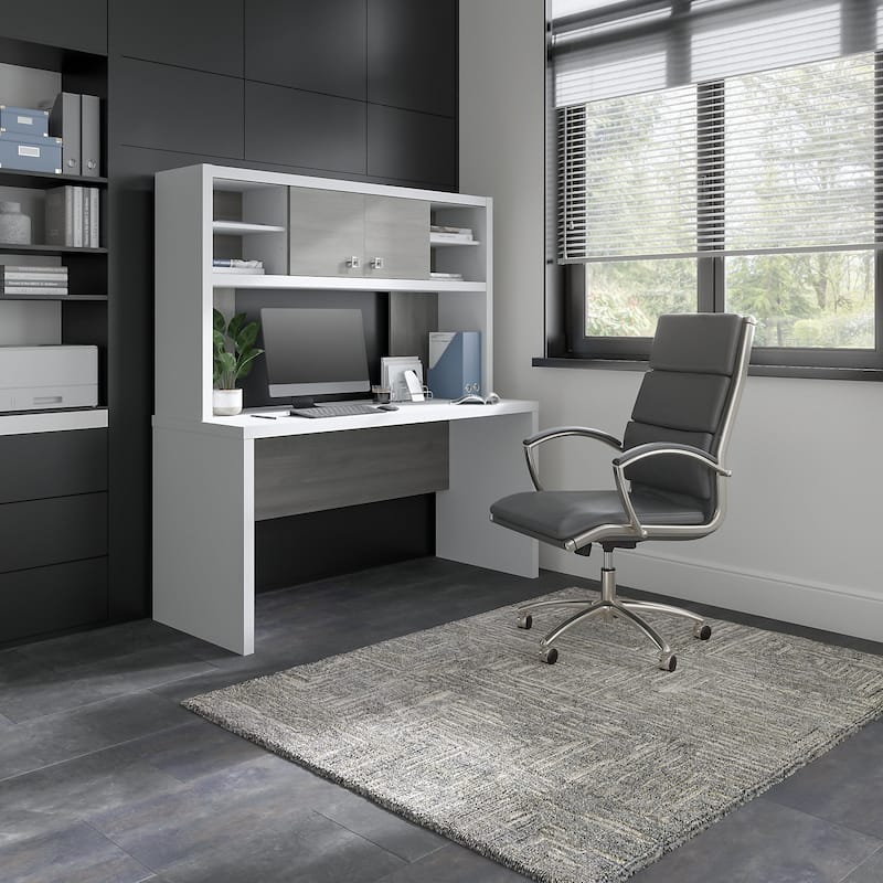 Echo 60W Credenza Desk with Hutch by Bush Business Furniture