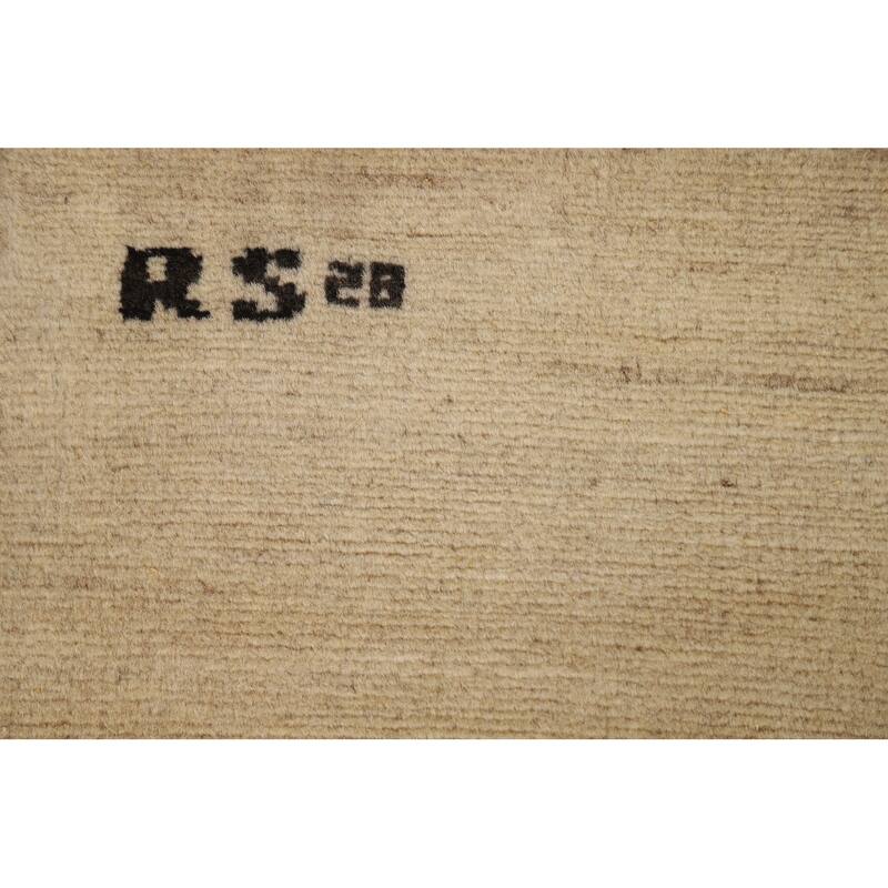 Gabbeh Oriental Foyer Rug Hand-Knotted Contemporary Wool Carpet - 3'4"x 4'10"