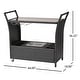 preview thumbnail 8 of 14, Bahama Outdoor Wicker Bar Cart with Tempered Glass Top by Christopher Knight Home