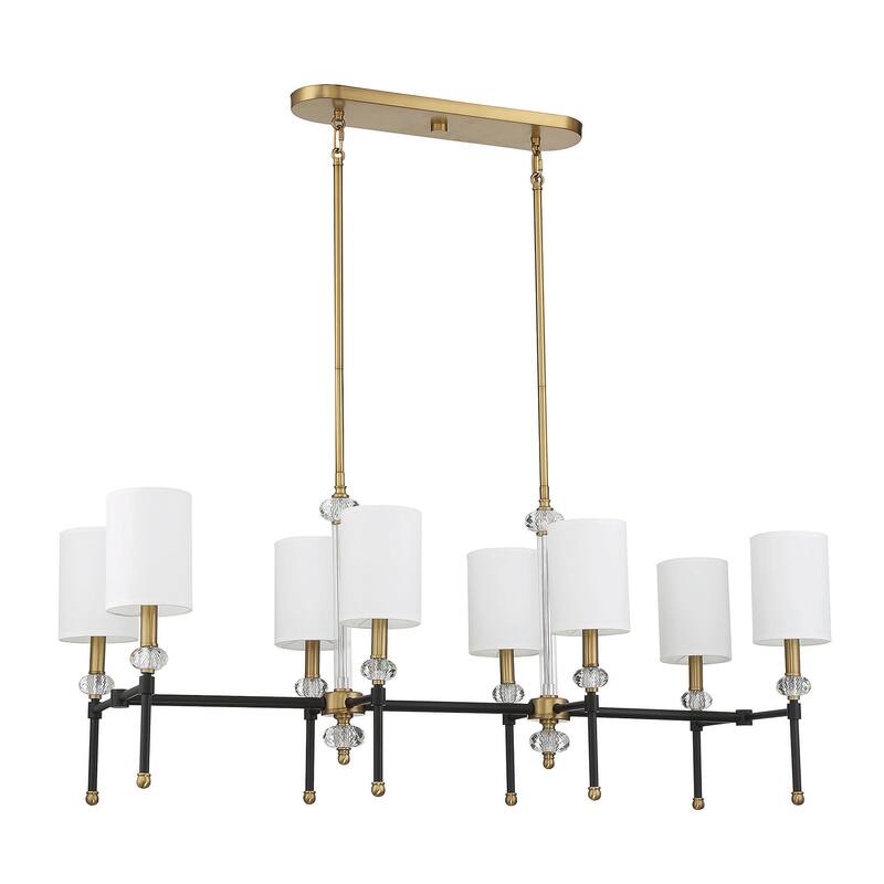 Savoy House 1-1889-8 Tivoli 8 Light 42" Wide Crystal Linear Chandelier