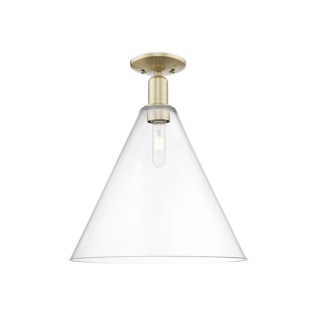Innovations Lighting Endless Possibilities Arcadia - Berkshire Glass - 1 Light 16" Semi-Flush Mount with Clear Shade