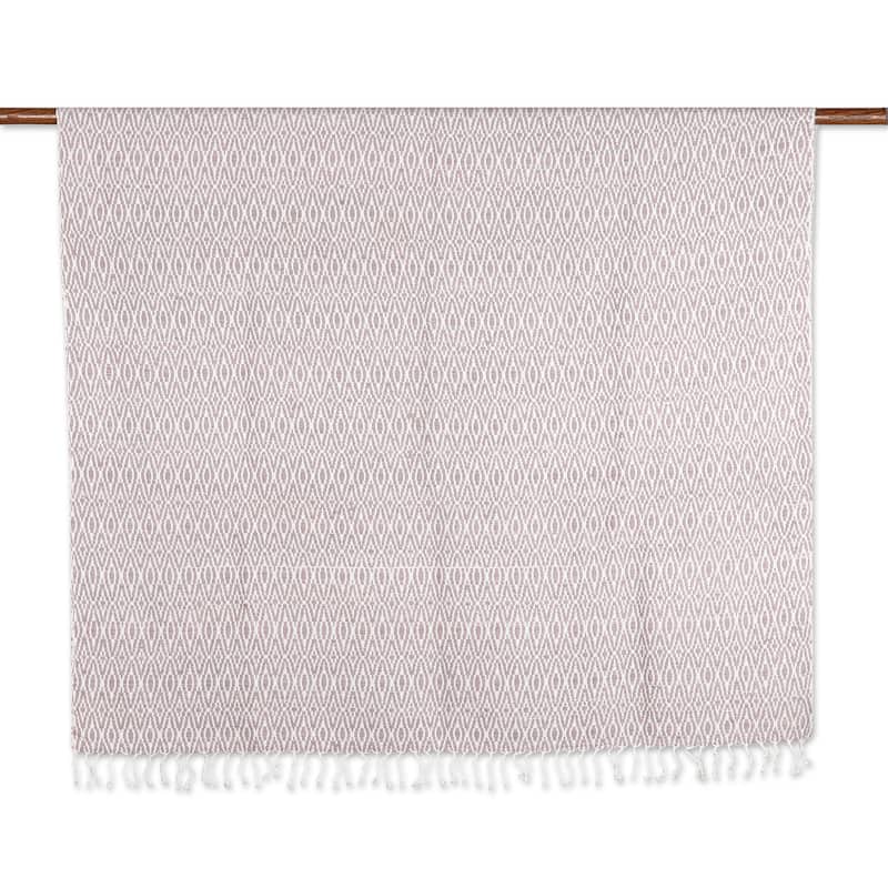 Novica Handmade Diamond Elegance Cotton Throw Blanket