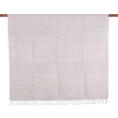 Novica Handmade Diamond Elegance Cotton Throw Blanket
