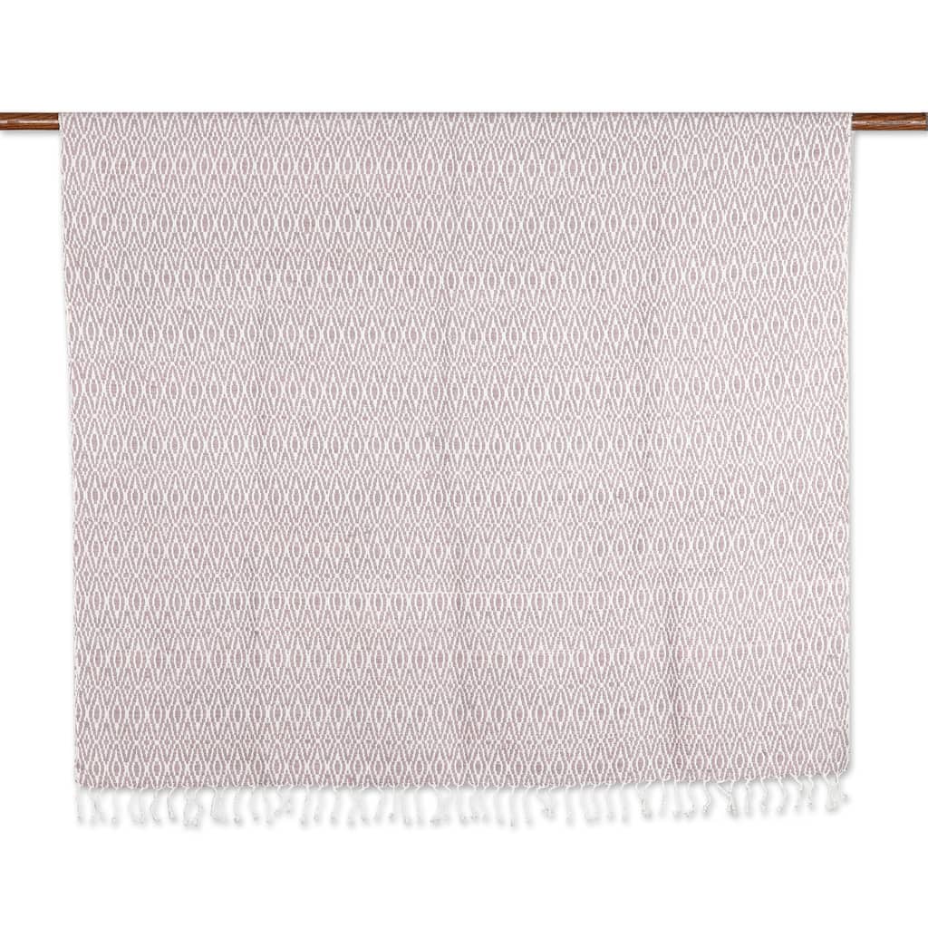 Novica Handmade Diamond Elegance Cotton Throw Blanket