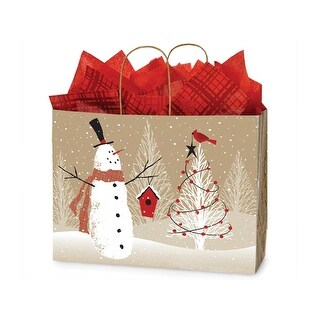 Shop Pack Of 250 Vogue Woodland Snowman 100 Rec Paper Bags 16 X