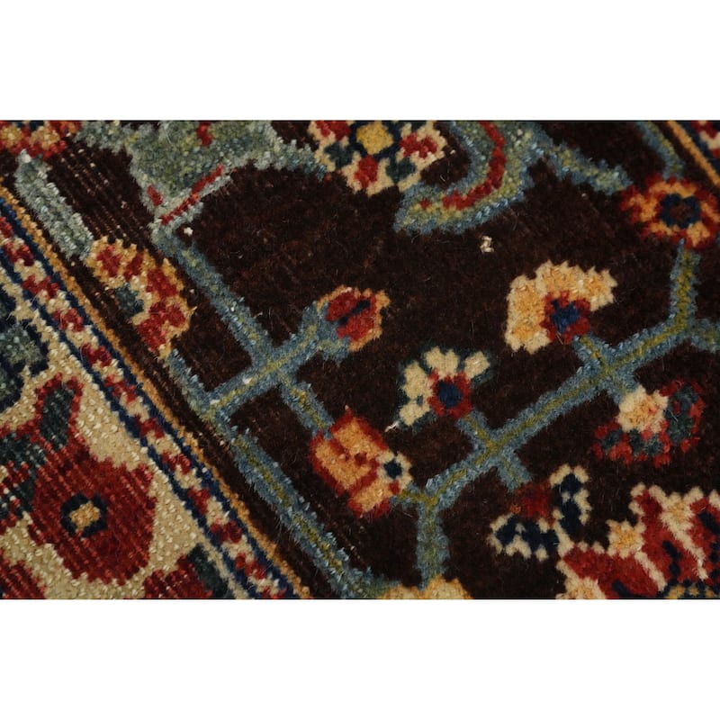 Hand Knotted Oriental 100% Wool Carpet Traditional Geometric Yellow & Gold Qashqai Area Rug - 6' 2'' X 4' 0''