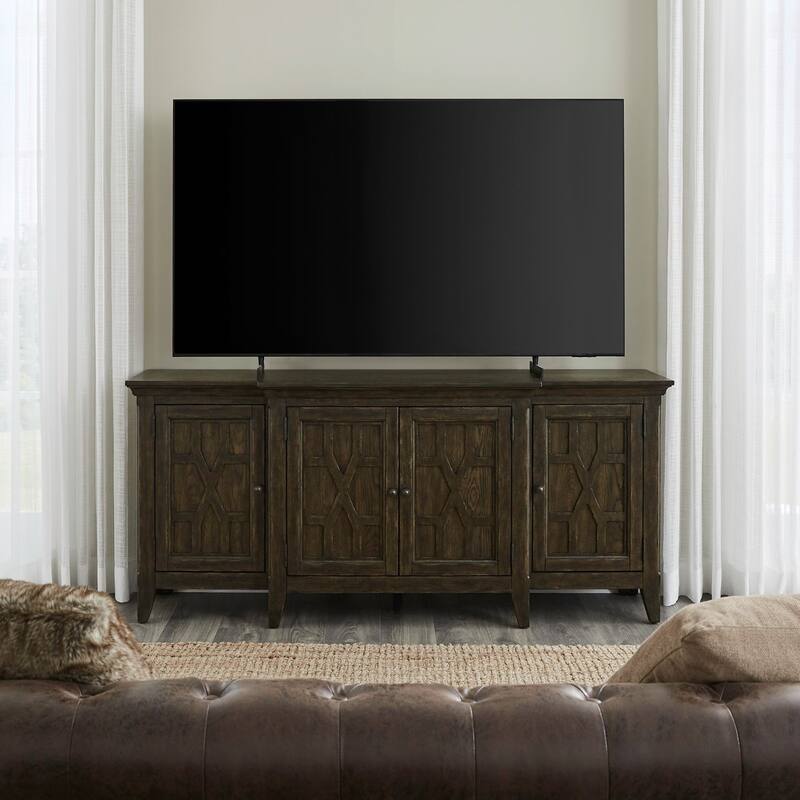 Paradise Valley Saddle Brown 76 Inch TV Console - Saddle Brown