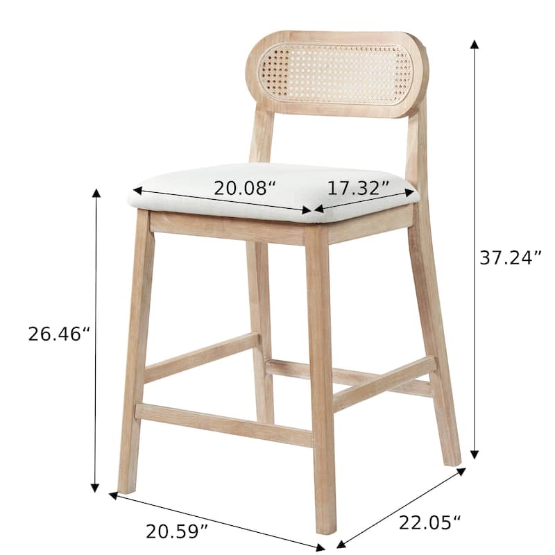 Christopher Knight Home - Kavo Modern Counter Height Bar Stools with Padded Seat & Adjustable Foot Glides