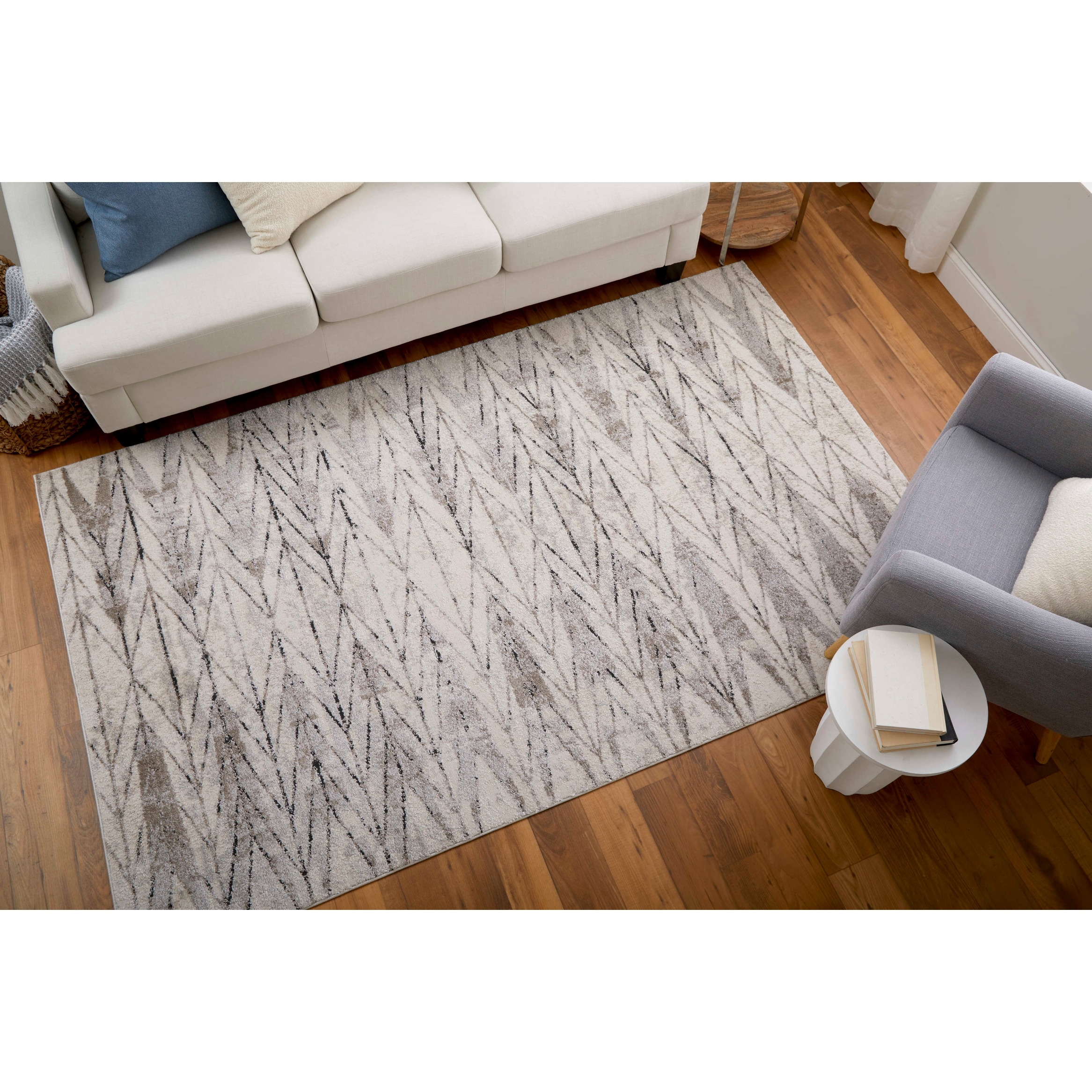 Grand Bazaar Kayden Machine Made Geometric Modern Area Rug