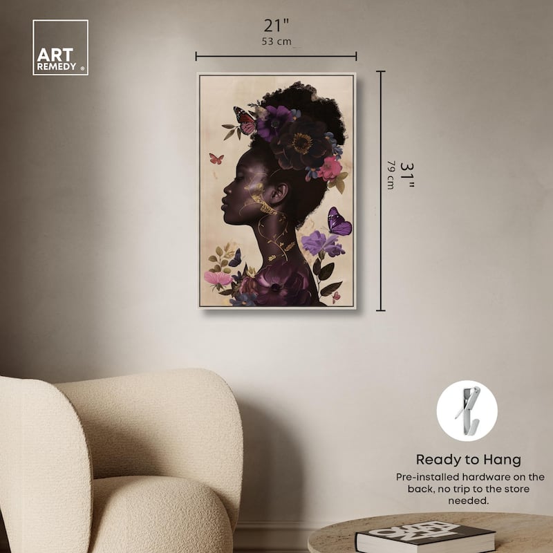 Burgundy Nectar Canvas by Art Remedy