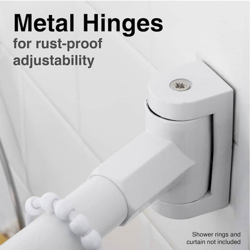 Curved Shower Curtain Rod Adjustable 36 to 61 inches by JS Jackson Supplies