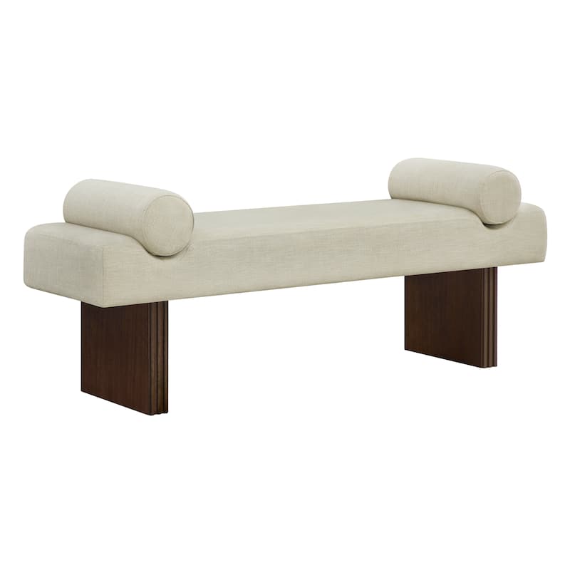Roundhill Furniture Brooke Contemporary Upholstered Bench