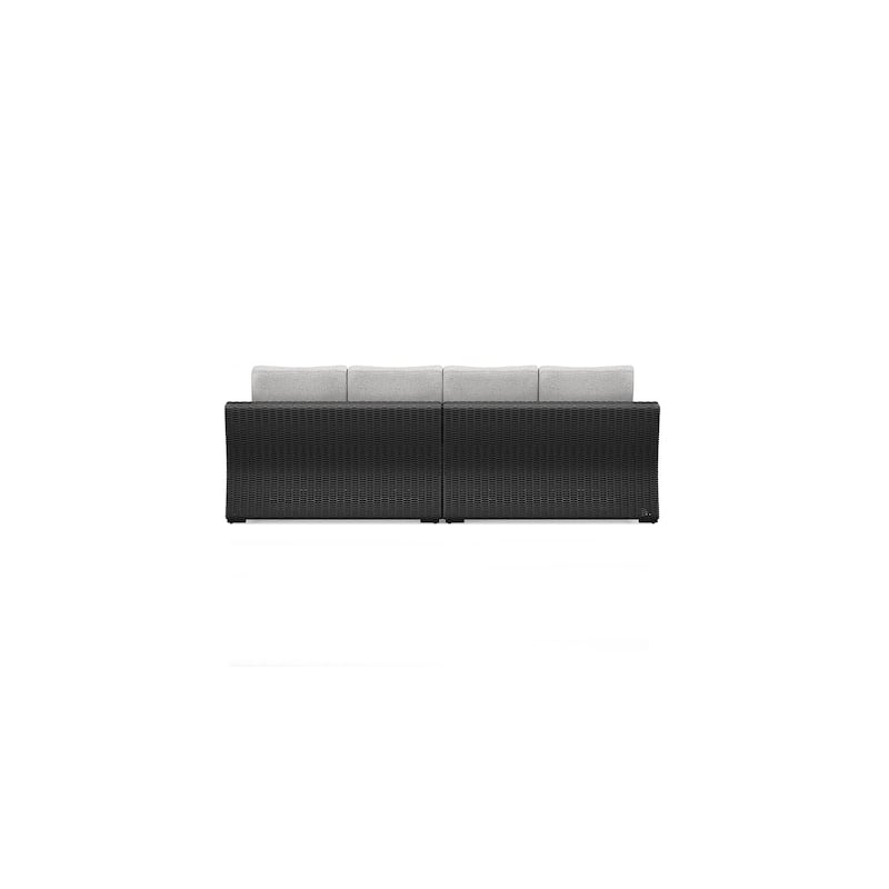 Signature Design by Ashley Beachcroft Black/Gray 5-Piece Outdoor Sectional - 130"W x 130"D x 35.75"H