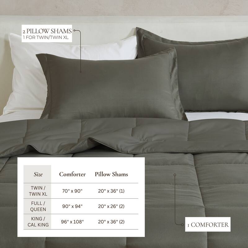 Linery & Co. All Season Down Alternative Reversible Comforter Set