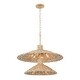 preview thumbnail 3 of 6, Varaluz Hilton Head 9-Light 2-Tier Pendant - French Gold/Natural Seagrass