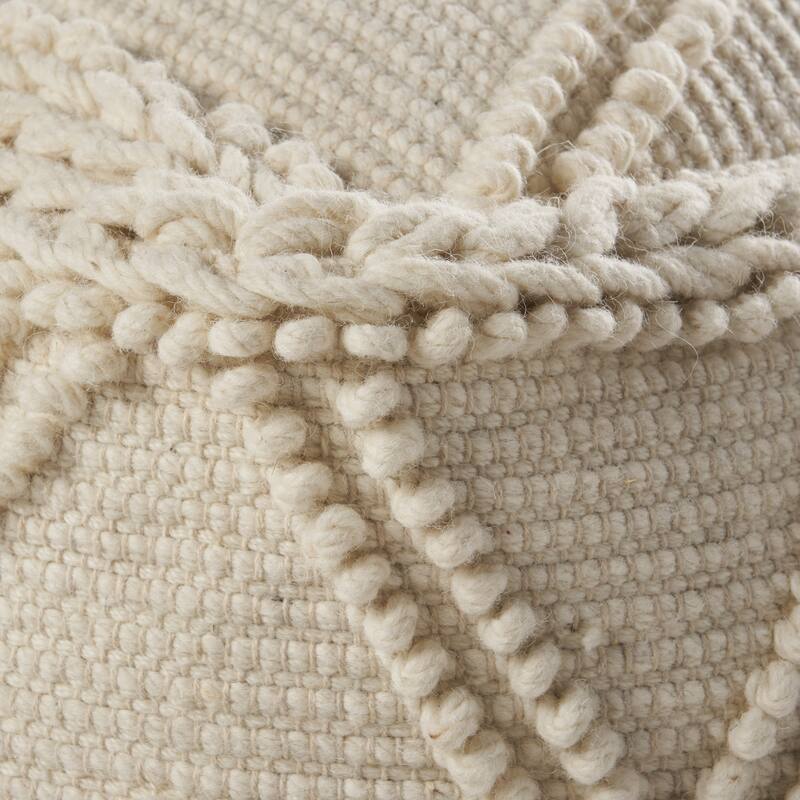 Fossa Handcrafted Boho Large Rectangular Pouf by Christopher Knight Home