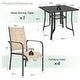 preview thumbnail 124 of 174, Patio Dining Set, Outdoor Dining Table and Chairs Set with Textilene Chairs, Adjustable Umbrella Hole for Garden, Backyard