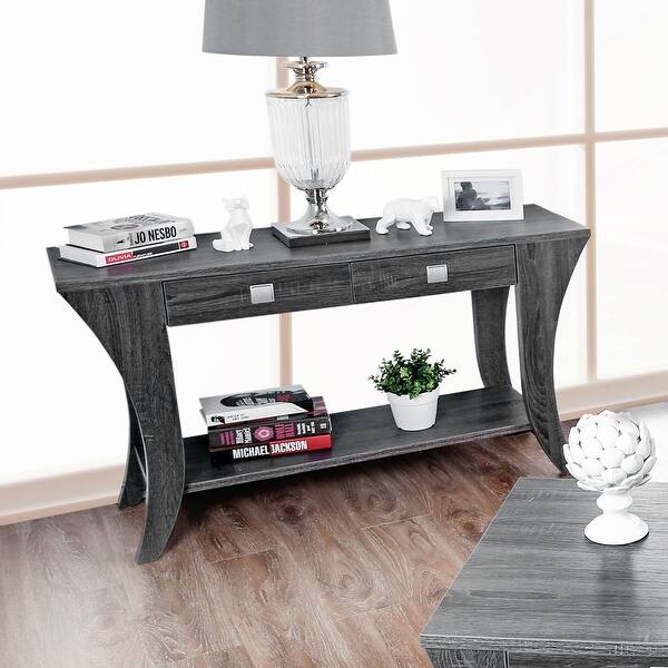 Shop Furniture Of America Werc Contemporary Grey Sofa Table On