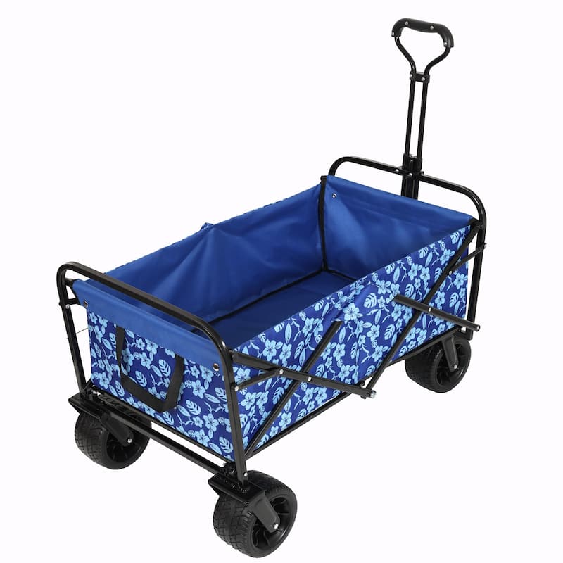 440lbs Collapsible Foldable Wagon Cart - Beach Wagon, Utility Cart, Grocery Cart