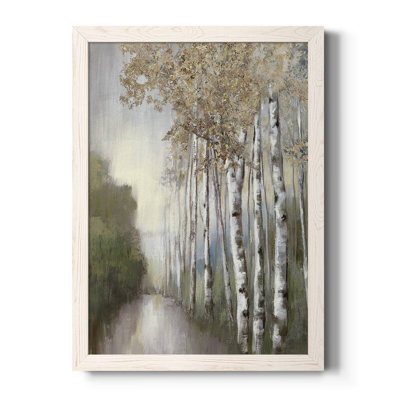Woodland Walk Neutral-Premium Framed Canvas - Ready to Hang - 27.5X37.5 - White