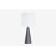 preview thumbnail 88 of 106, 16-in. Glass Lamp w/ Brushed Nickel Accents and Drum Shade