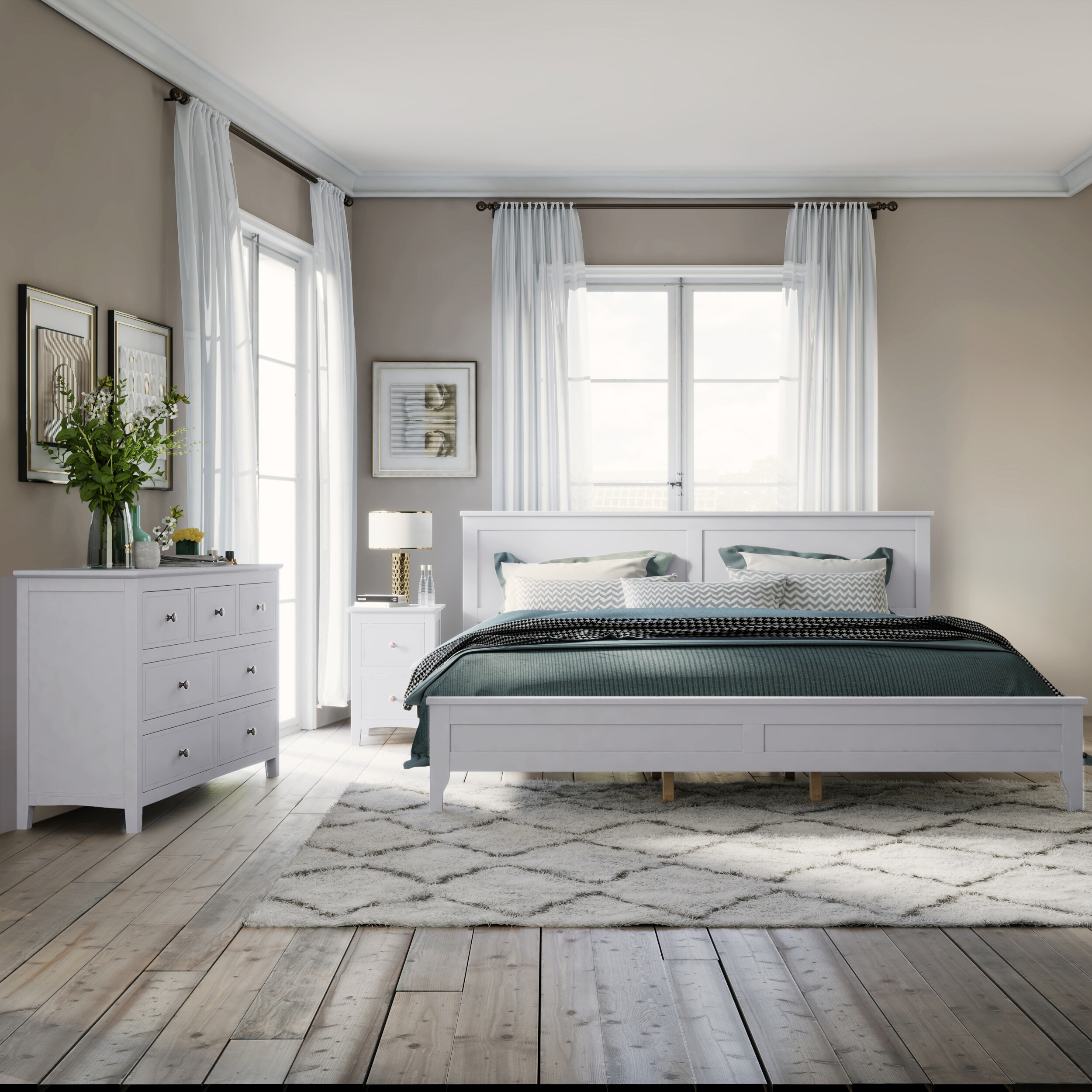 White 3 sales piece bedroom set