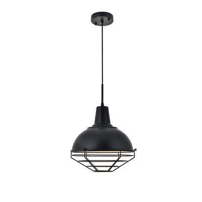 Gibil 1 light Black Pendant - Exact Size